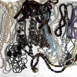 Beaded Necklace Variety Lot Pearls Childrens Paparazzi Vintage Seed Bead 16 pc